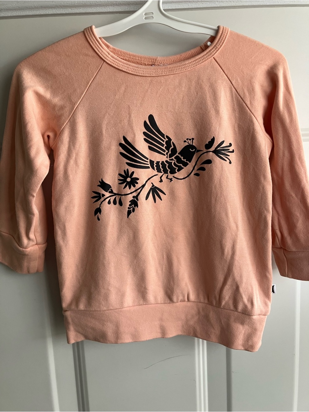 Little & lively pink bird pullover made in Canada 1T 2T